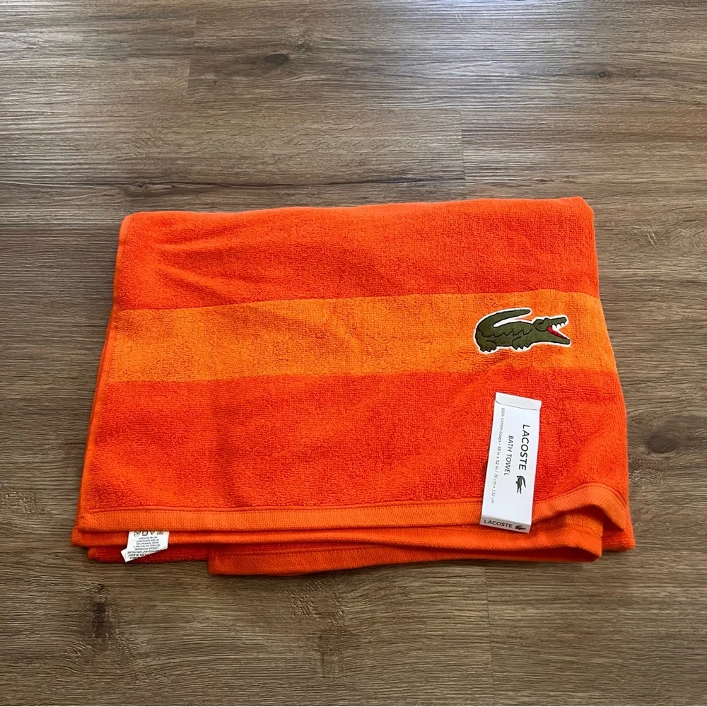 LACOSTE Bath Towel 30x52in NWT